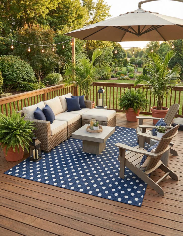 Detail image of 7' 10 x 10'  Washable Sabrina Soto Indoor / Outdoor Rug