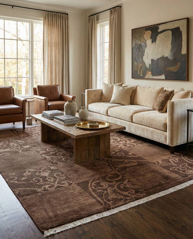 Detail image of 5' 10 x 8' 4 Hand Knotted Darya Wool Rug