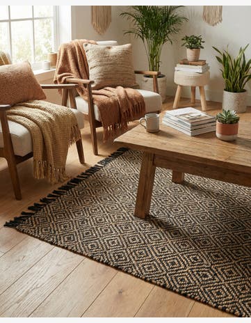 4' 1 x 6' 1 Hand Woven Braided Jute Rug