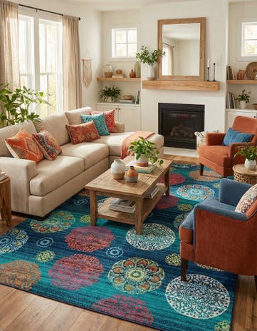 Navy Blue Azalea Rug