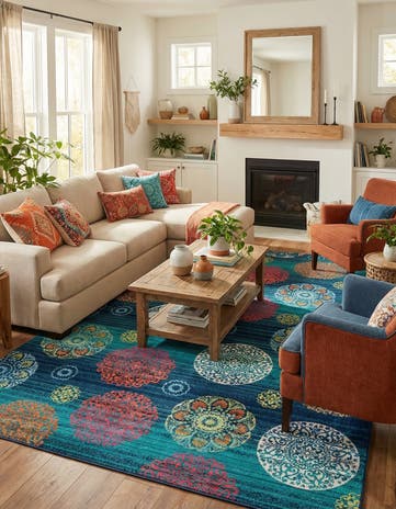 Navy Blue Azalea Rug
