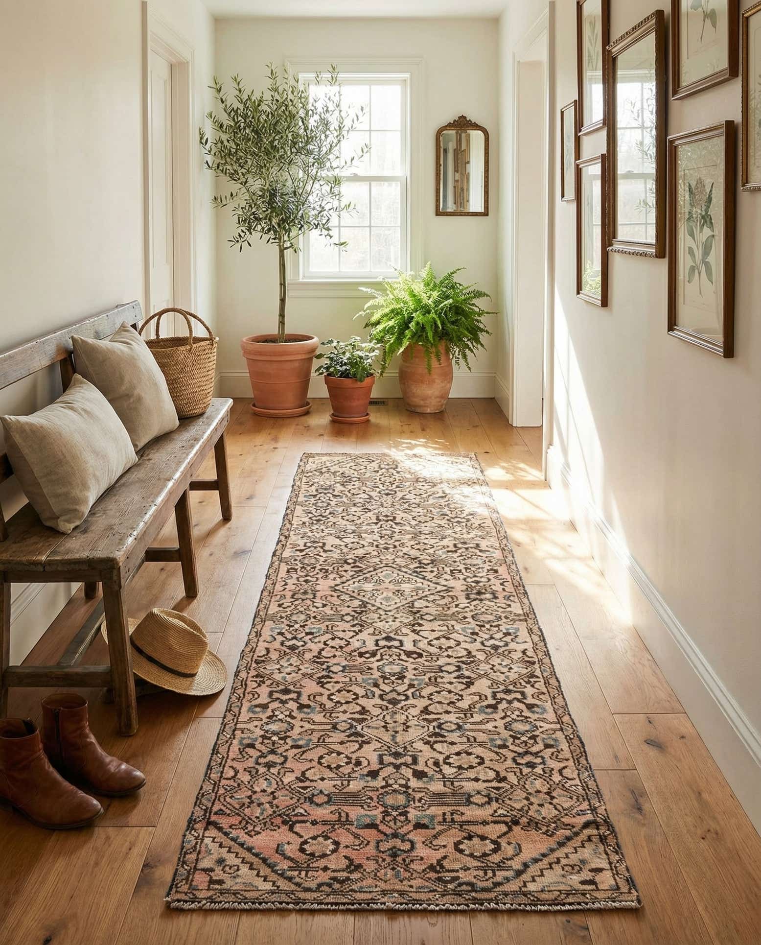 2' 5 x 9' 3 Hand Knotted Ultra Vintage Persian Wool Runner Rug