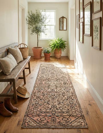 2' 5 x 9' 3 Hand Knotted Ultra Vintage Persian Wool Runner Rug