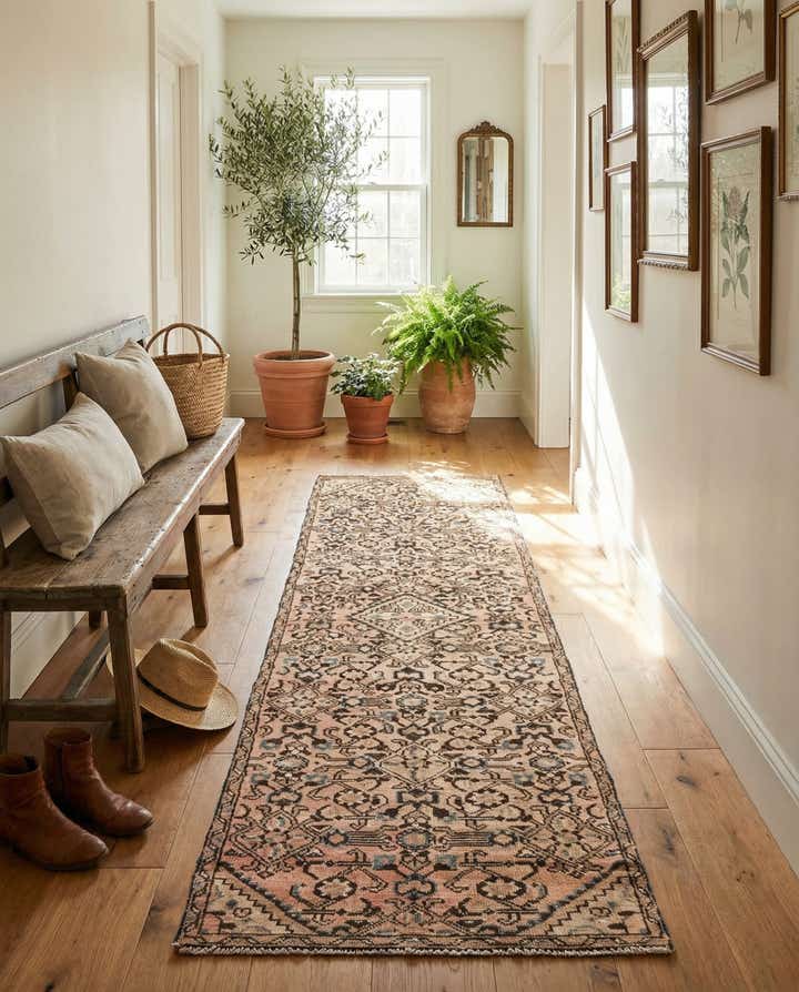 2' 5 x 9' 3 Hand Knotted Ultra Vintage Persian Wool Runner Rug