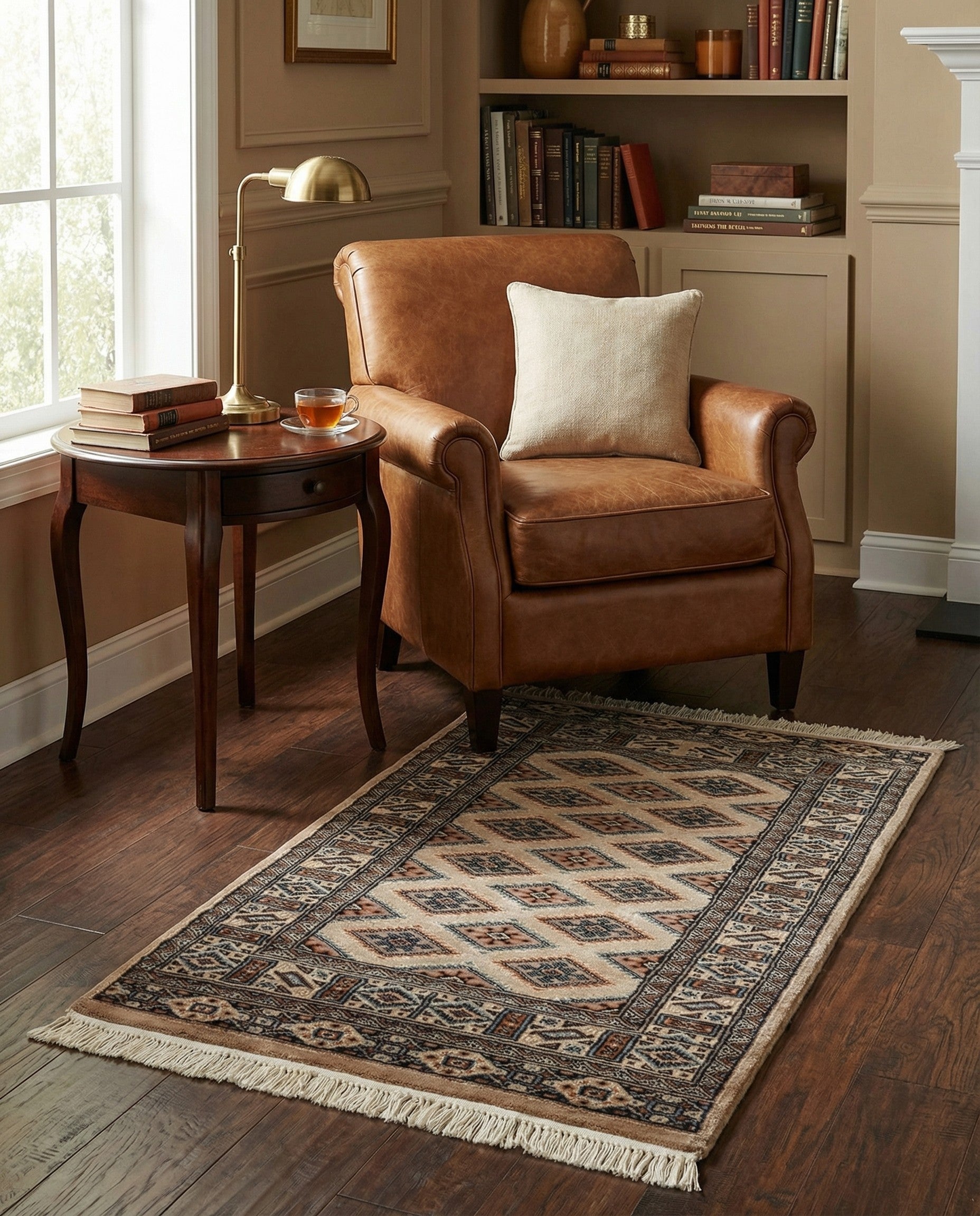  2' 6 x 4' 1  Hand Knotted Bokhara Rug