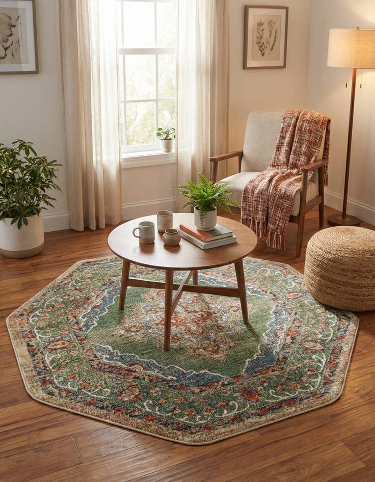 Detail image of 5' x 5' Isabella Octagon Rug