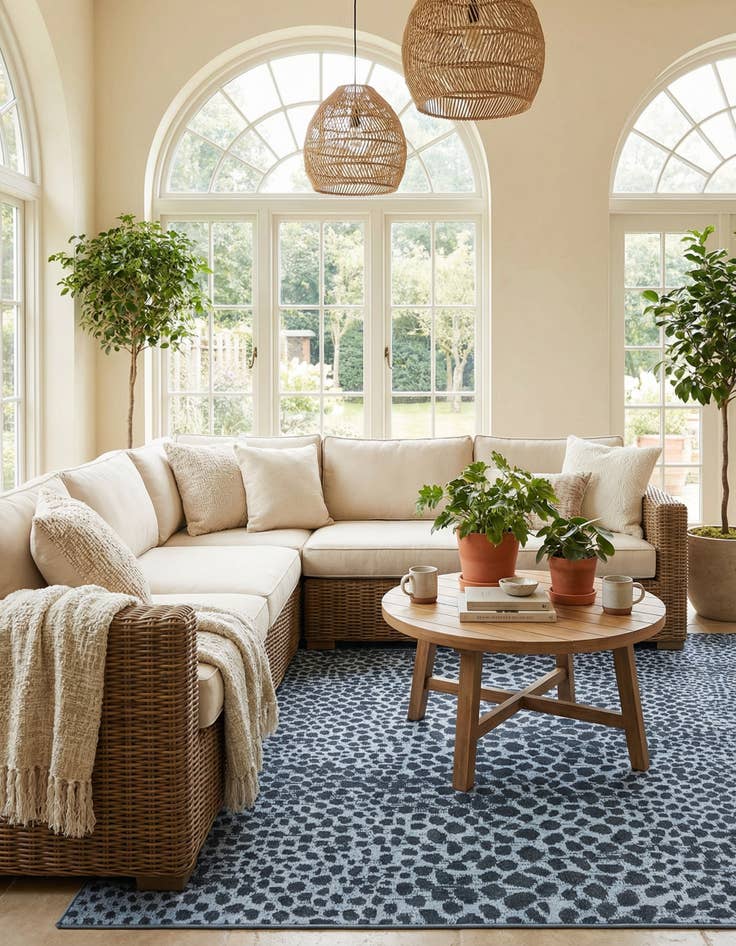 Detail image of 7' 10 x 7' 10 Kamala Washable Square Rug