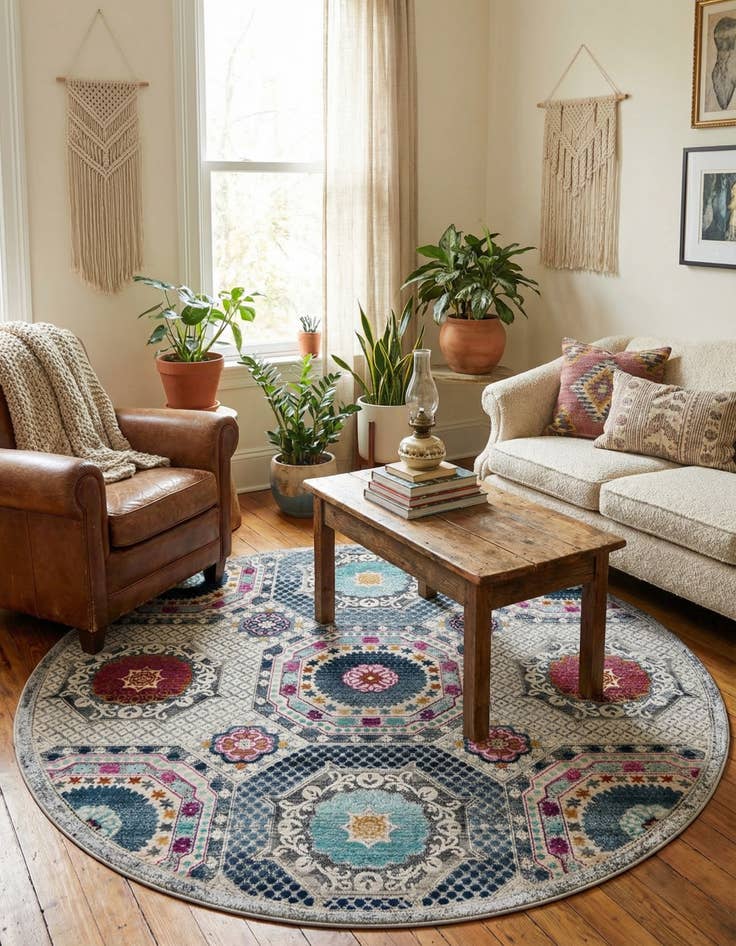 Detail image of 5' x 5' Budapest Round Rug