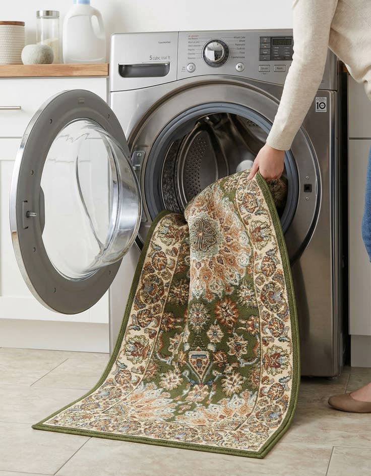 Detail image of 2' x 5' 1  Washable Traditional Indoor / Outdoor Runner Rug