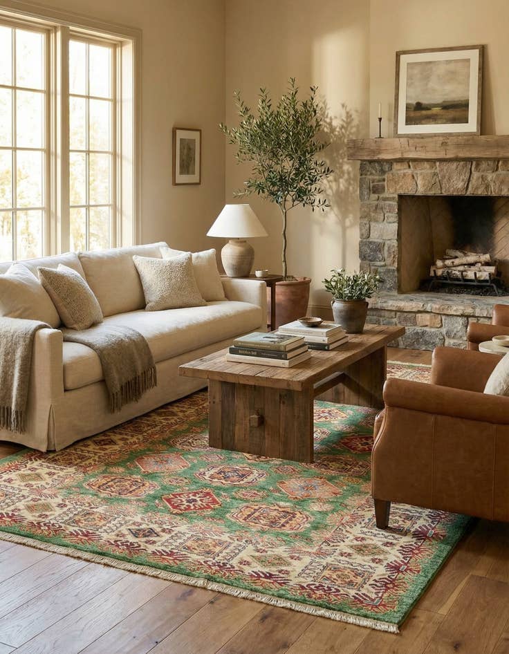 Detail image of 5' 8 x 7' 10  Hand Knotted Kazak Oriental Rug