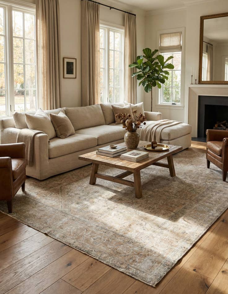 Detail image of 8' 5 x 11'  Hand Knotted Ultra Vintage Persian Wool Rug