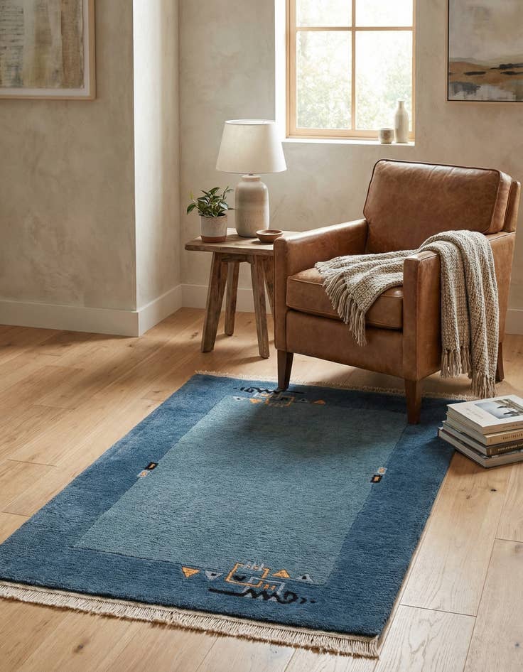 Detail image of  2' 1 x 3' 1  Hand Knotted Nepal Wool Rug