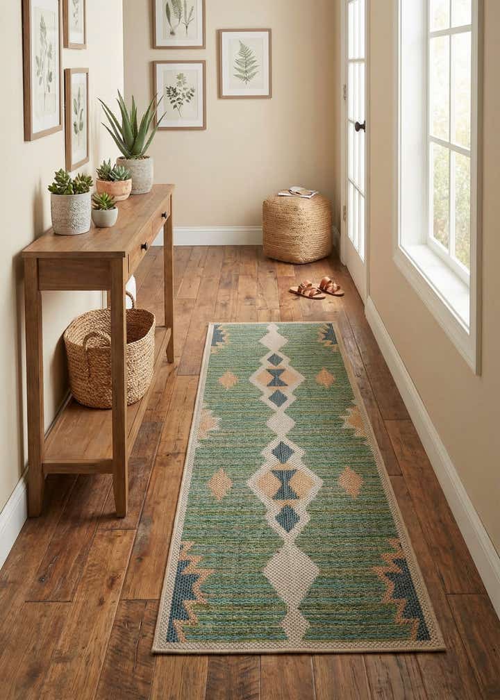 2' x 6' Easy-Clean Baja Indoor / Outdoor Runner Rug