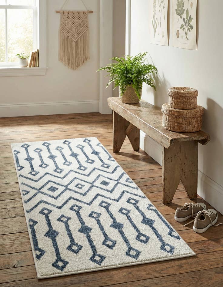 Detail image of  2' x 4' Bohemian Trellis Runner Rug