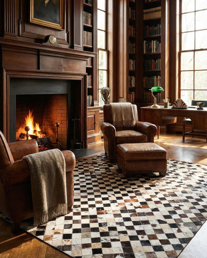 5' 5 x 7' 7 Cowhide Rug