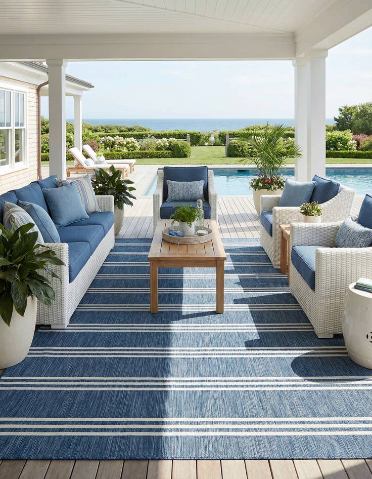 Detail image of 9' x 12' Easy-Clean Jill Zarin Anguilla Indoor / Outdoor Rug