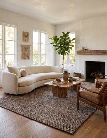 5' 4 x 8' Hand Knotted Moroccan Wool Rug