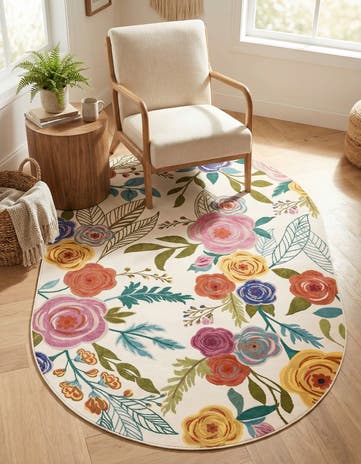 6' x 9' Blossom Oval Rug