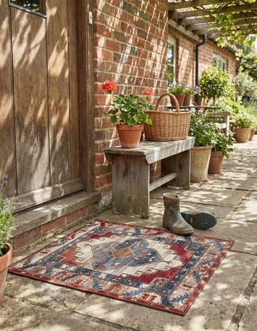 2' x 3' Easy-Clean Traditional Indoor / Outdoor Rug