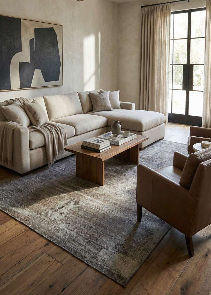 6' 4 x 10' 2 Hand Knotted Ultra Vintage Persian Wool Rug