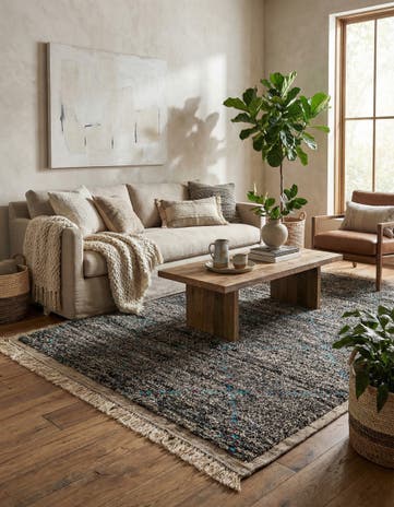 5' 2 x 8' 3 Hand Knotted Moroccan Wool Rug