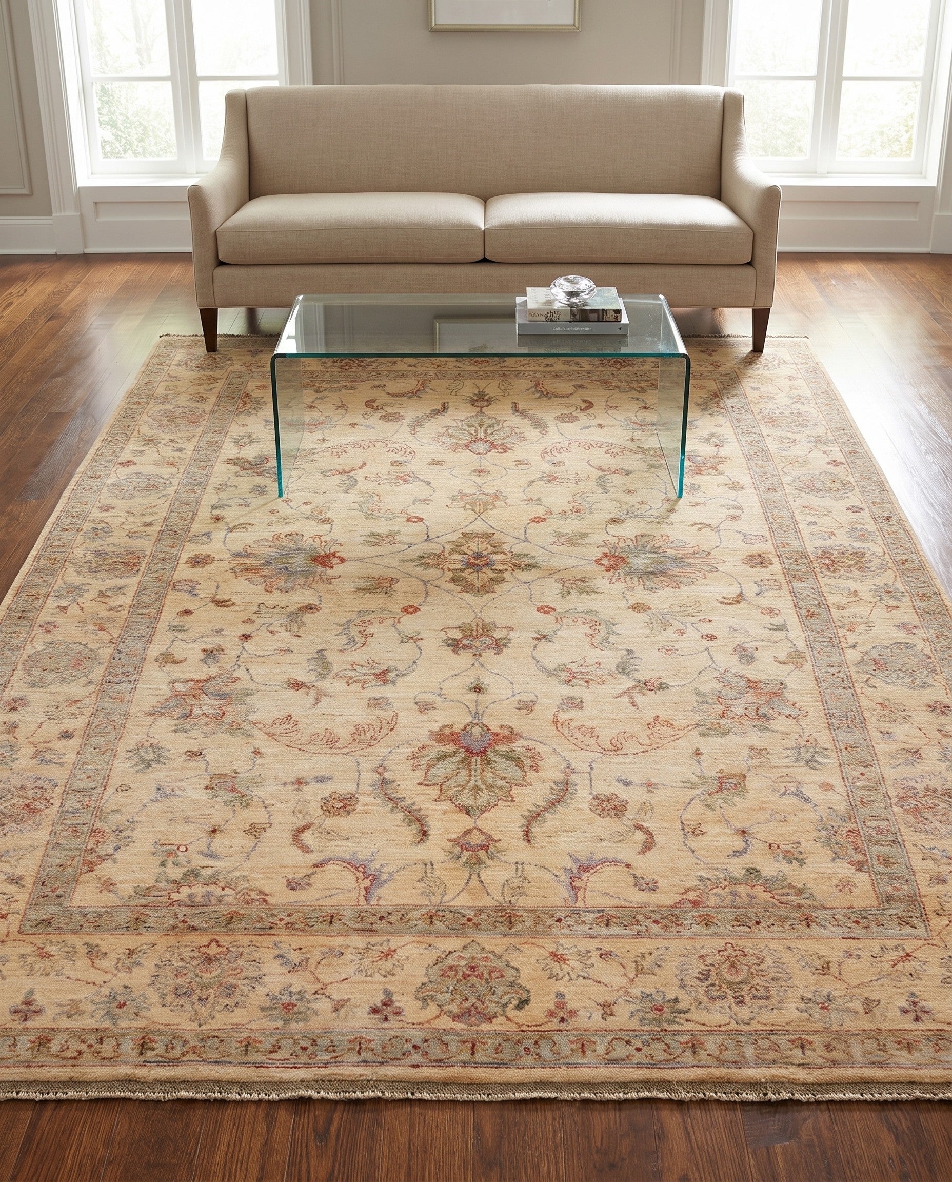 5' 9 x 8' 2 Hand Knotted Ziegler Rug