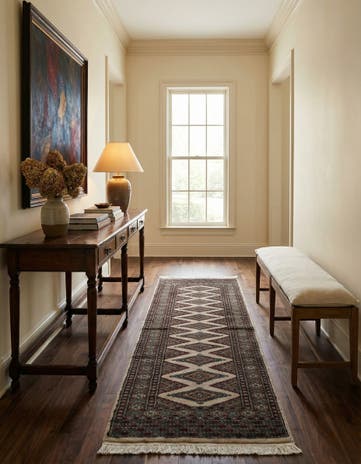 2' 6 x 8' 6 Hand Knotted Bokhara Oriental Wool Runner Rug