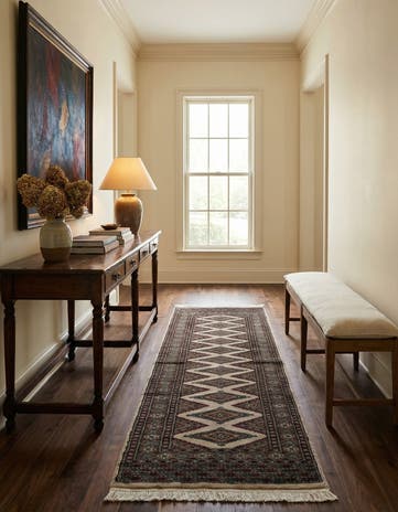 2' 6 x 8' 6 Hand Knotted Bokhara Oriental Wool Runner Rug