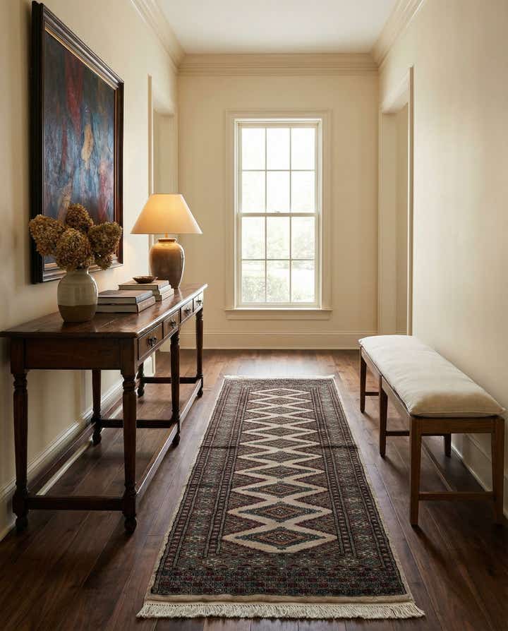 2' 6 x 8' 6 Hand Knotted Bokhara Oriental Wool Runner Rug