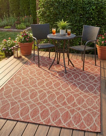 4' x 6' Easy-Clean Lattice Indoor / Outdoor Rug