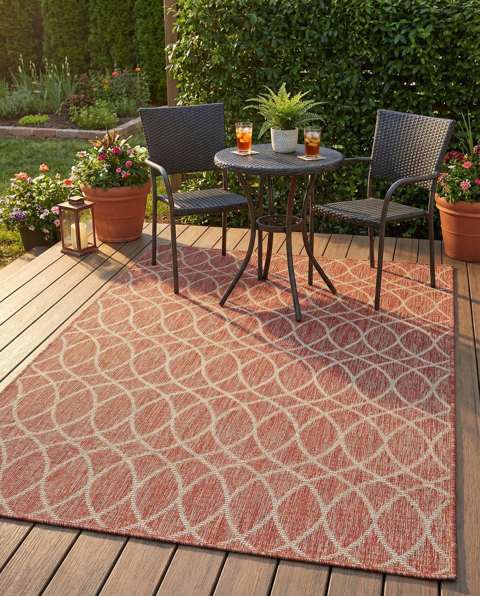 4' x 6' Easy-Clean Trellis Indoor / Outdoor Rug