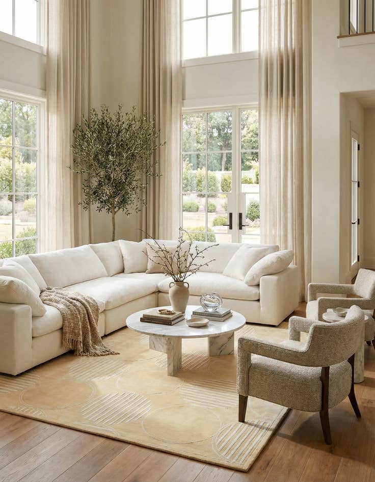 Detail image of 6' 7 x 9' 9  Hand Knotted Darya Wool Rug