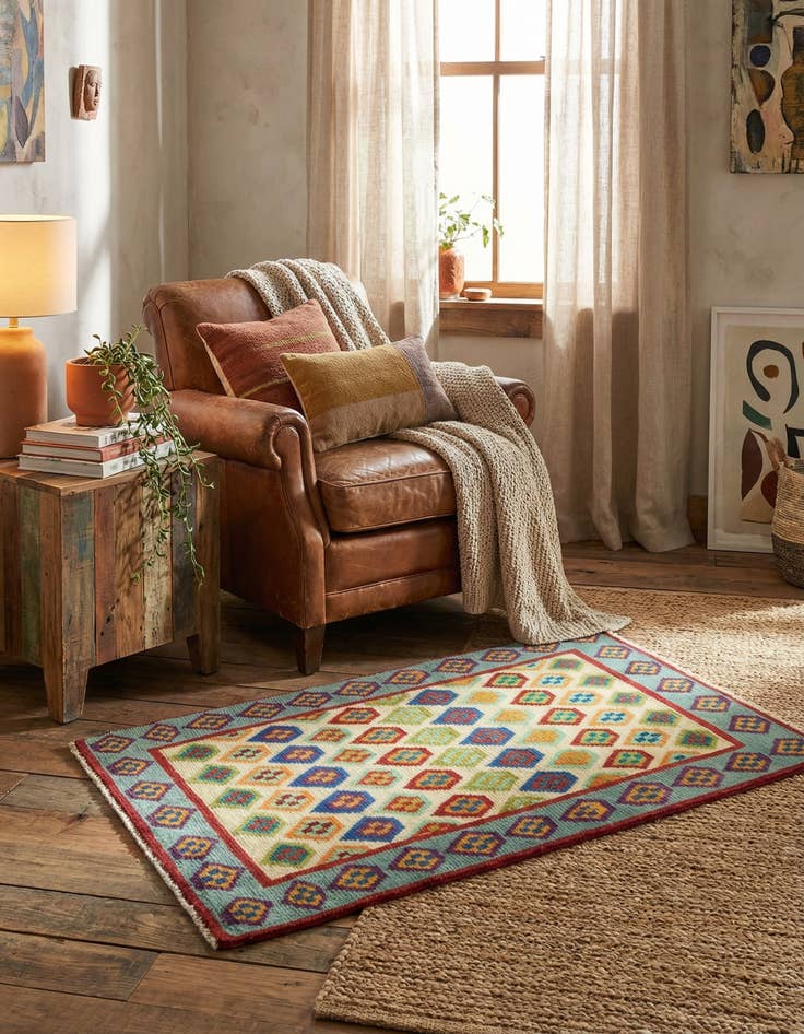 Detail image of 2' 9 x 4'  Hand Knotted Balouch Rug