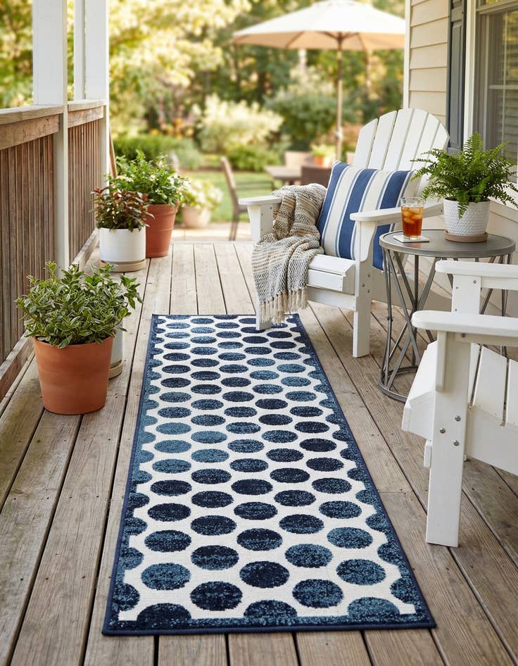 Detail image of 2' x 6' Easy-Clean Sabrina Soto Indoor / Outdoor Runner Rug