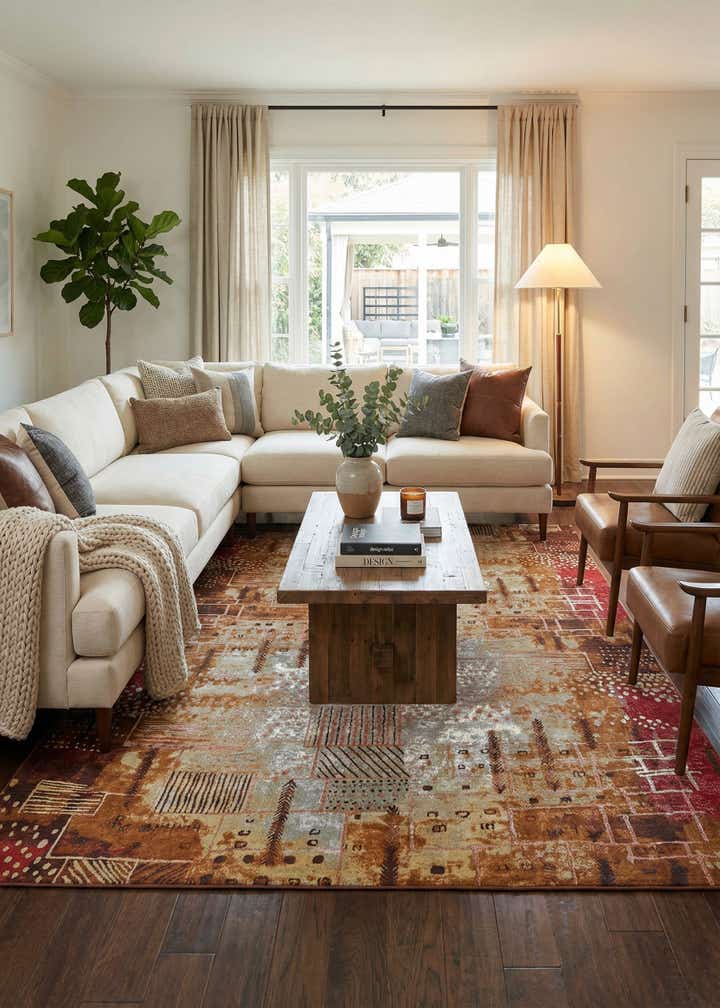 10' x 12' 2 Easy-Clean Modern Indoor / Outdoor Rug