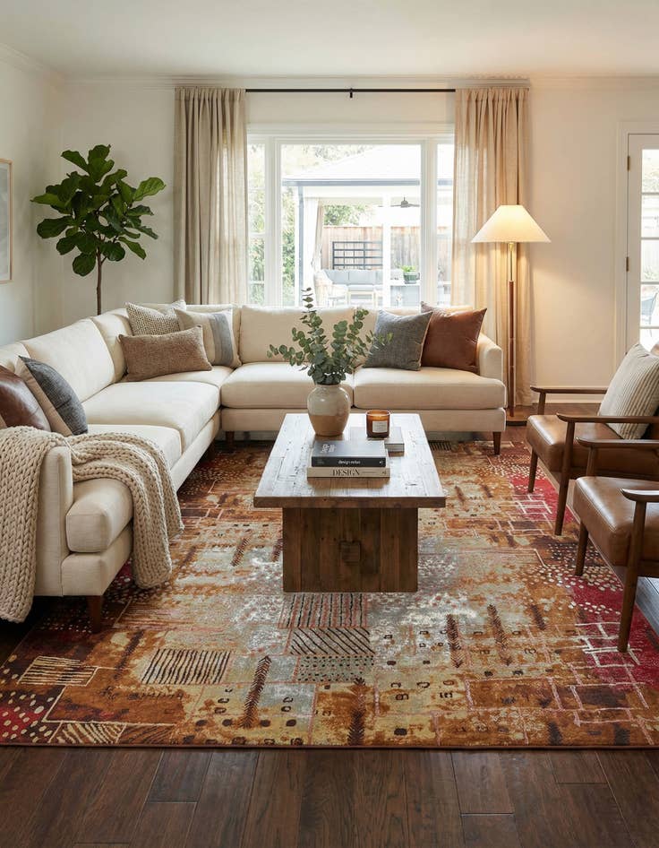 Detail image of 10' x 12' 2 Easy-Clean Modern Indoor / Outdoor Rug
