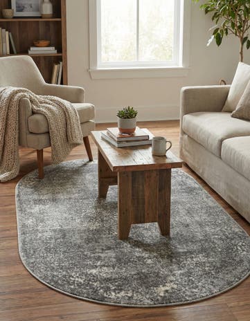 Gray Oregon Oval Rug