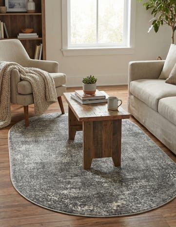 Gray Oregon Oval Rug