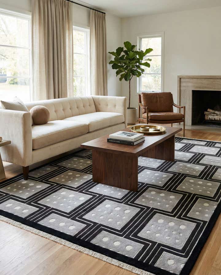6' 7 x 9' 10 Hand Knotted Darya Wool Rug
