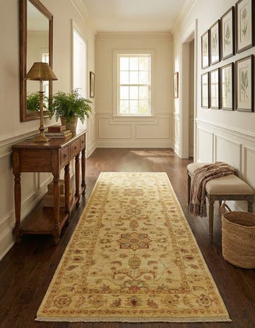 2' 7 x 6' 6 Hand Knotted Peshawar Ziegler Runner Rug