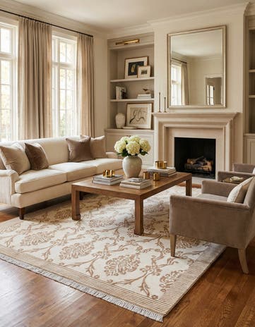5' 8 x 8' Hand Knotted Darya Wool Rug