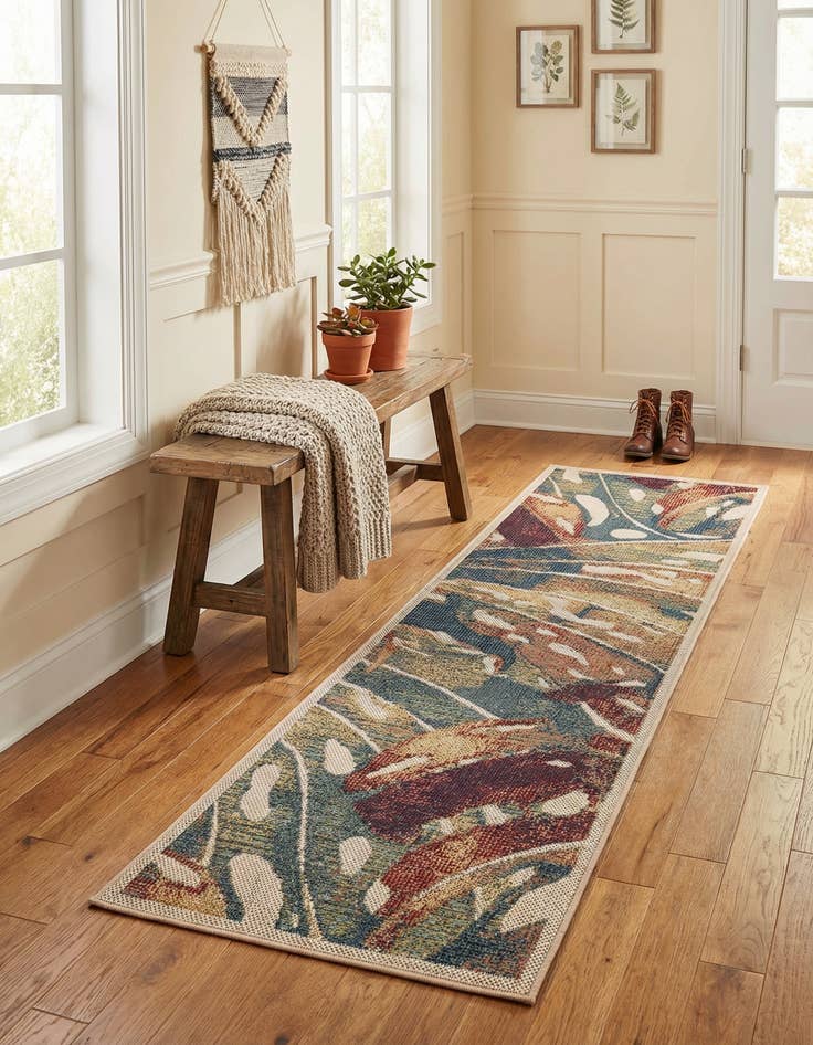 Detail image of  2' x 7' 1  Washable Baja Indoor / Outdoor Runner Rug