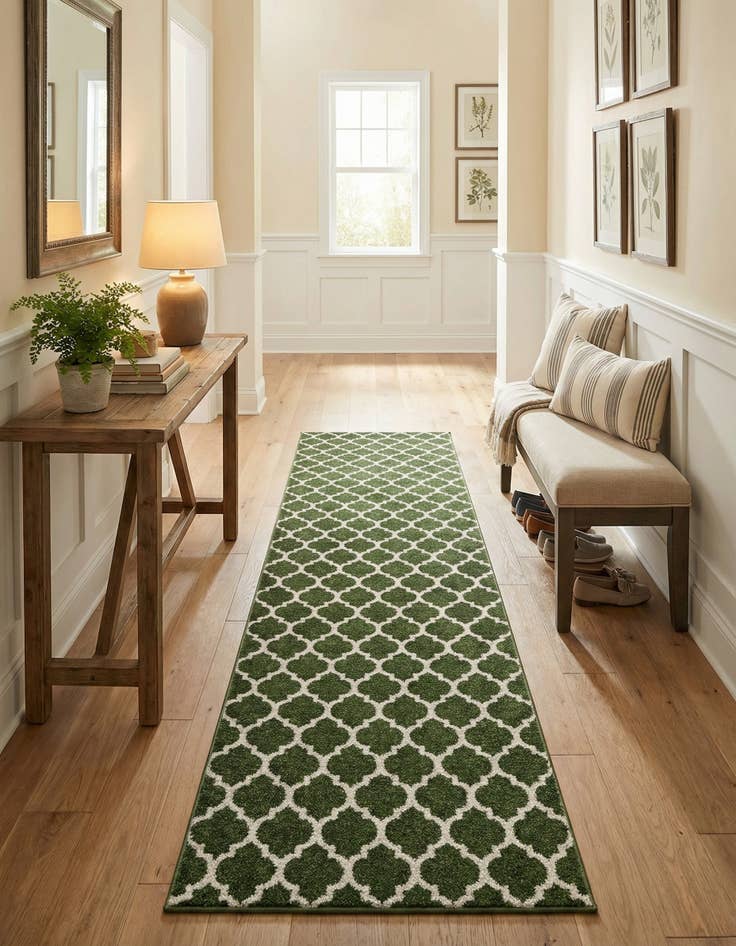Detail image of  2' 7 x 10' Lattice Runner Rug