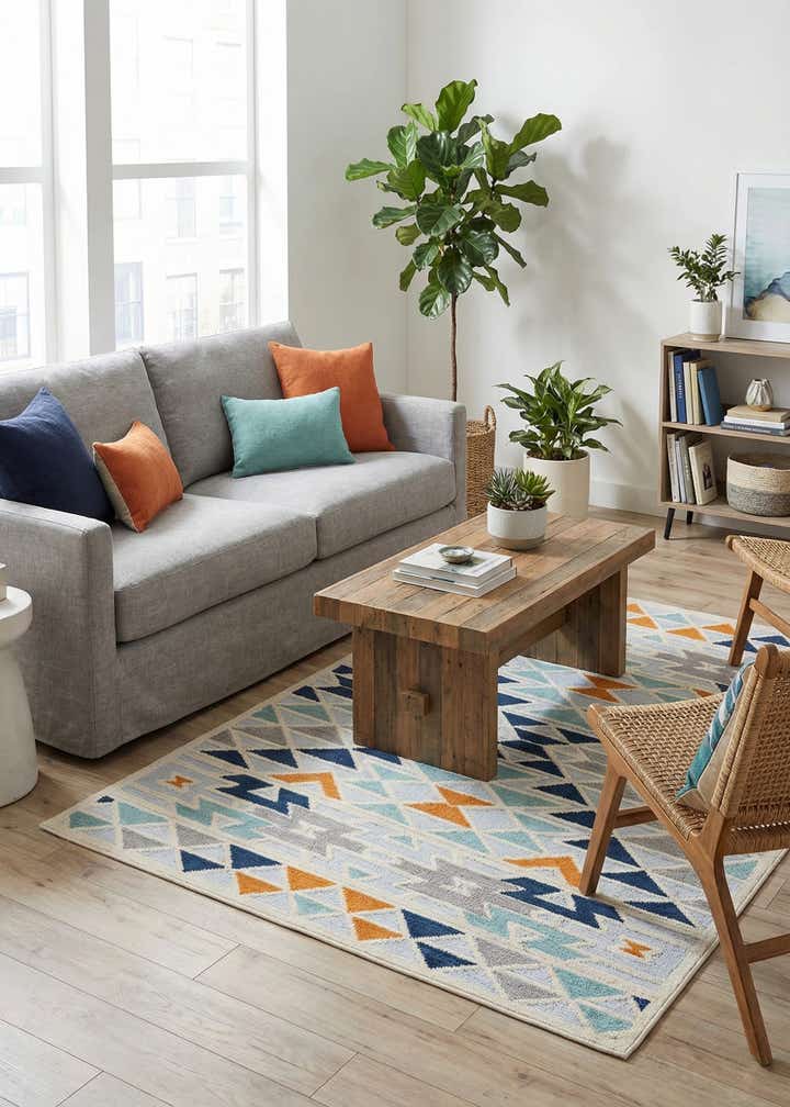 5' 3 x 8' Easy-Clean Aruba Indoor / Outdoor Rug