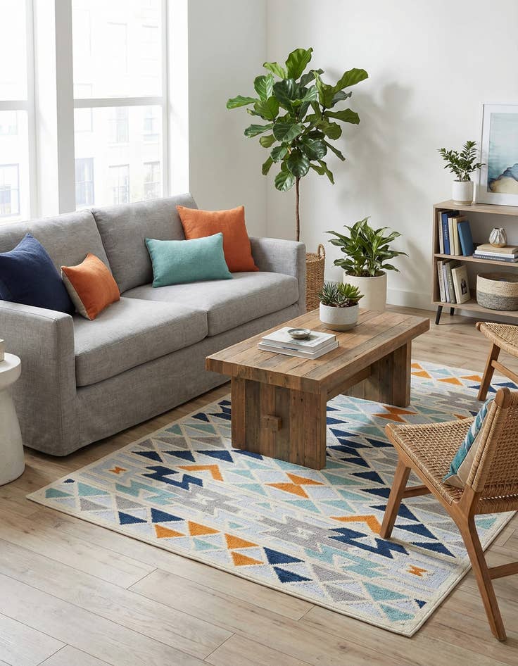 Detail image of 5' 3 x 8'  Washable Aruba Indoor / Outdoor Rug