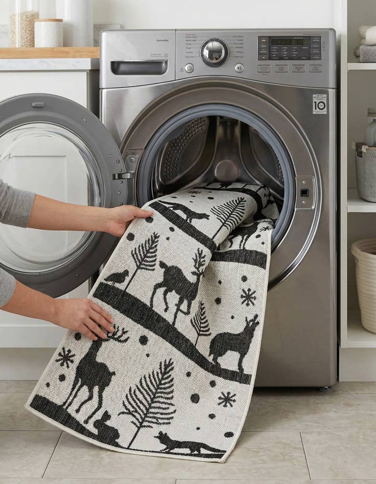 Detail image of 2' x 5' 3  Washable Holiday Indoor / Outdoor Runner Rug