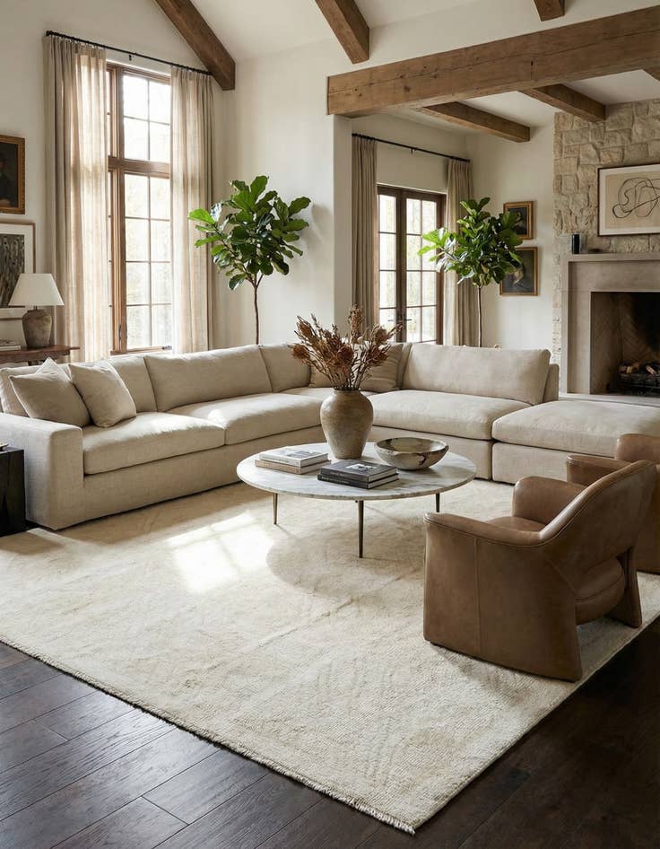 Detail image of 8' 10 x 12' 6  Hand Knotted Moroccan Wool Rug