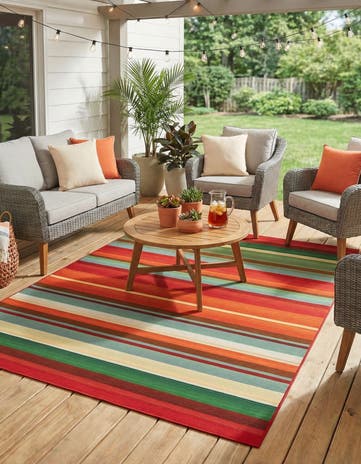 7' x 10' Easy-Clean Modern Indoor / Outdoor Rug