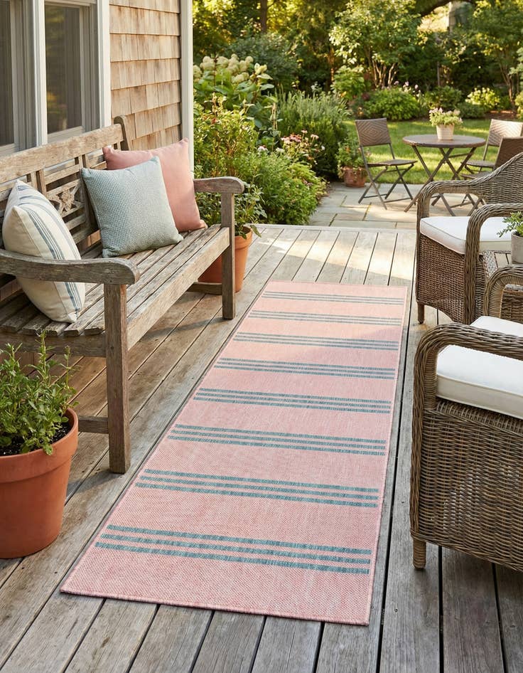 Detail image of 2' x 8' Easy-Clean Jill Zarin Anguilla Indoor / Outdoor Runner Rug