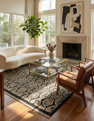 8' 6 x 10' Hand Knotted Darya Wool Rug